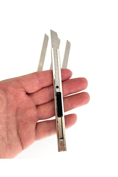 OLFA AB-50S Dar Standart Paslanmaz Maket Bıçağı Yedeği-3 Adet - Resim 3