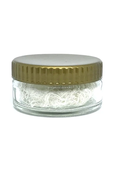 Likalı Geniş Cam Hokka Sarı (GOLD) Kapak 40ml - Resim 2