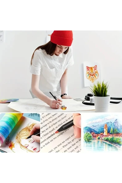 Çok Renkli Kalemler, Gökkuşağı Rengarenk Kalemler, Anaokulu Kalem, Çocuk Etkinlik Hediye 6 kalem - Resim 3