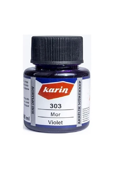 Hat Mürekkebi-kaligrafi Mürekkebi-akrilik Mürekkep Mor 303-45ml ürün görseli