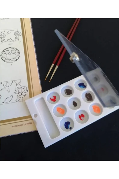 Kapaklı Minik Palet, piknik palet, saklama Kutusu, 13 bölmeli 12x7cm-10 Adet - 2