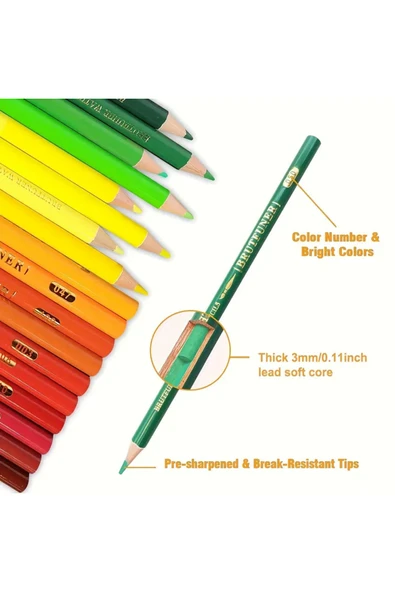 120 Renkli sulu boya kalem seti, suluboya kalemleri, hediye kalem seti, yüksek kaliteli pigment - Resim 5