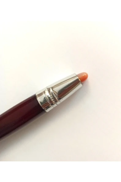 Akik mühre düz 1.3cm- Kahverengi geniş mühre-1.kalite-tezhip sanatı-minyatür sanatı - Resim 3