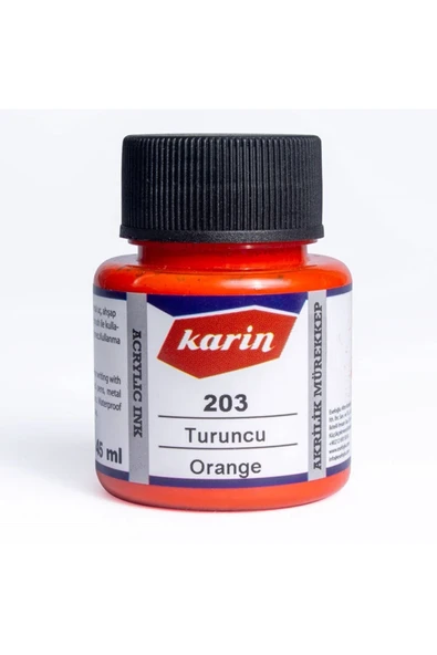 Hat Mürekkebi-kaligrafi Mürekkebi-akrilik Mürekkep Turuncu 203-45ml ürün görseli