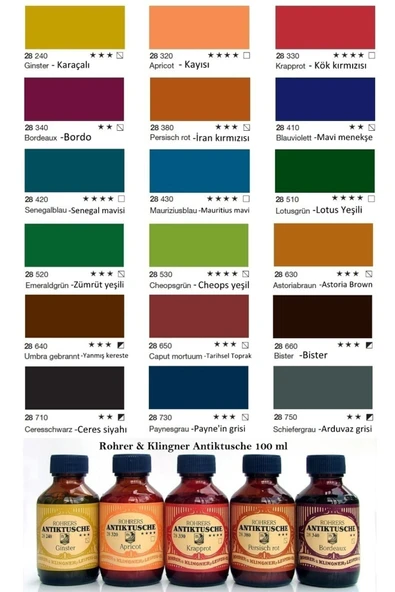 Antik Mürekkep 28-Modern sanatçılar için profesyonel 100ml 730-paynesgrau - Resim 2