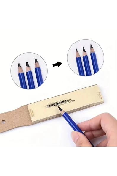 Eskiz zımpara panoları, kara kalem, pastel, kömür kalem zımpara-2 Adet - 5
