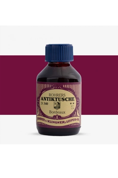 Rohrer & Klingner Antik Mürekkep 28-Modern sanatçılar için profesyonel mürekkep 100ml 340-bordeaux ürün görseli