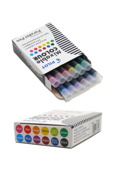 Parallel Pen Kartuş 12 Adet Farklı Renk - H - A4 - Tabaka Kağıtlar - Çok Renkli ürün görseli