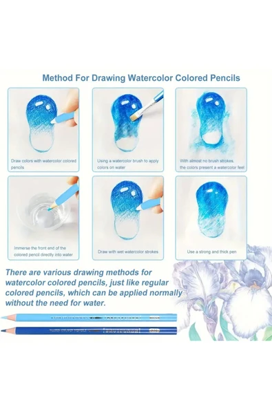 120 Renkli sulu boya kalem seti, suluboya kalemleri, hediye kalem seti, yüksek kaliteli pigment - Resim 6