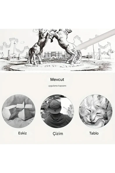 Eskiz karıştırma çubukları, tortillion, kara kalem silgi, gölgelendirme-set, 6 Adet - Resim 2