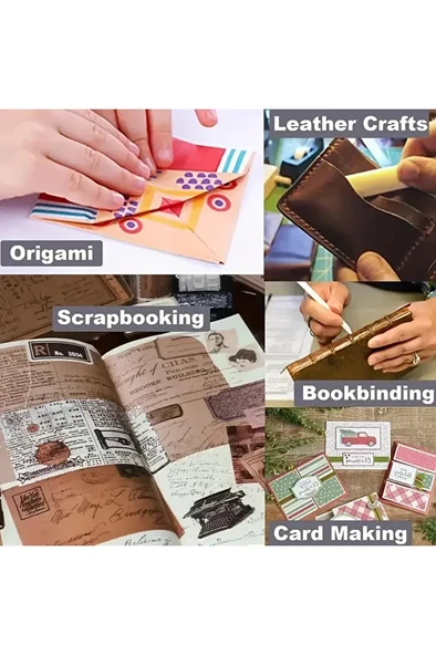 Kitap ciltleme, origami, karton katlama deri parlatma, iz yapma, şekil verme, kemik görünümlü -2 Ad - 4
