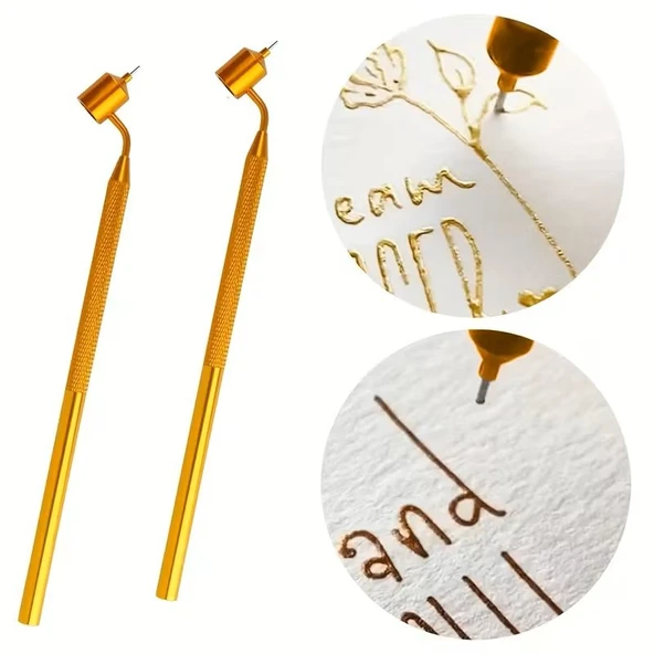 Hazneli çizgi boya kalemi, aplikatör, çini boyama, hazneli trilin, çizikleri onarmak-0.3mm - Resim 4