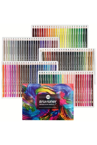 120 Renkli sulu boya kalem seti, suluboya kalemleri, hediye kalem seti, yüksek kaliteli pigment ürün görseli