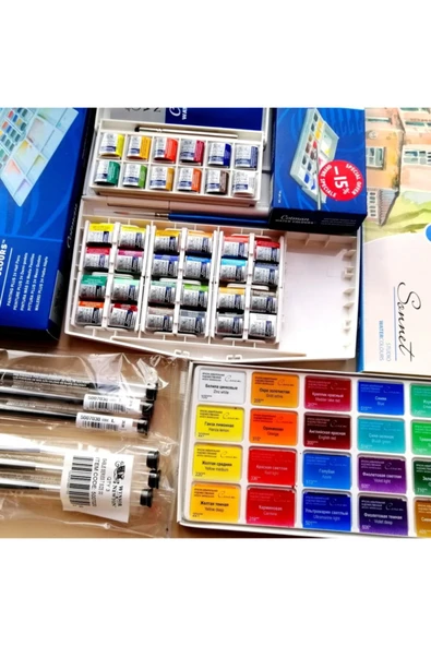 Cotman 12 Renk Tablet Suluboya - Resim 5