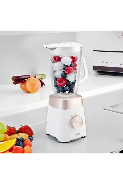 Karaca Smoothie Blender, Paslanmaz Çelik Bıçaklar, 1,5 Lt Cam Sürahi Haznesi, Buz Kırma Özelliği