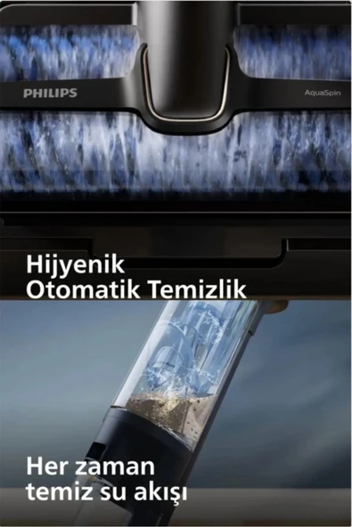 Philips Aqua Trio Serisi 3'ü 1 Arada Dikey Şarjlı Süpürge Siyah 9000 - 3