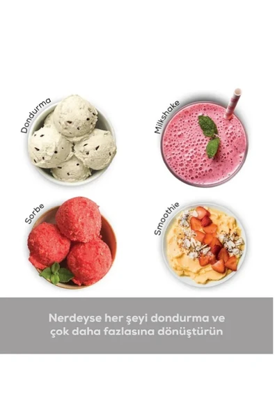 NINJA Ice Cream Maker - 7 si 1 arada DONDURMA MAKİNESİ Milkshake , Sorbe, Smoothie Kasesi - 3