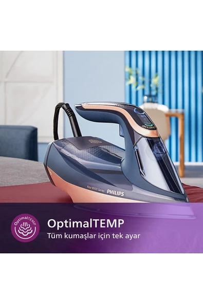 Philips 8000 Serisi Azur Buharlı Ütü, 3000W, 260g Turbo Şok Buhar, 85g/dk Sürekli Buhar, Sıfır Yanık Riski - 5