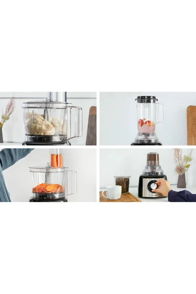 Bosch 50 Fonksiyonlu Hamur Yoğurma Smoothie Rende Öğütücü Doğrayıcı Hepsi Bir Arada Mutfak Robotu - 6