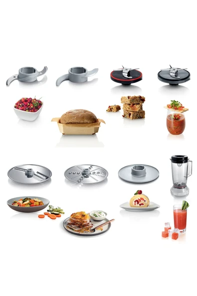 Bosch 50 Fonksiyonlu Hamur Yoğurma Smoothie Rende Öğütücü Doğrayıcı Hepsi Bir Arada Mutfak Robotu - 2