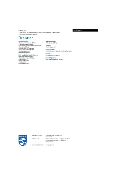 Philips Azur 8000 Serisi DST8050/20 3000 W Buharlı Ütü - 8