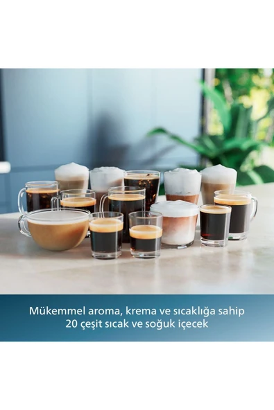 Elioure LatteGo Tam Otomatik Espresso Makinesi, 20 Sıcak ve Soğuk İçecek, Silent Brew, EP5543/80 - 6