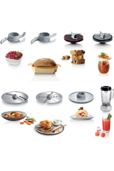 Bosch Çok Yönlü Mutfak Makinesi 50+ Fonksiyonlu | 2,3 lt Kapasite | Paslanmaz Çelik 800 W - 2