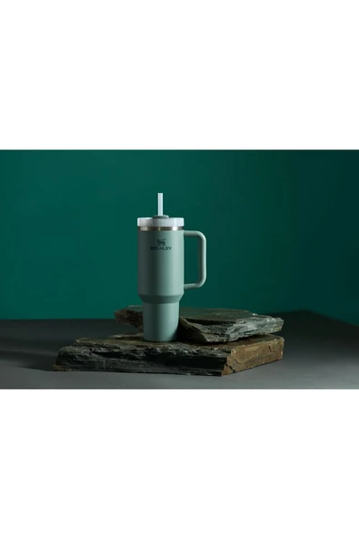 Stanley The Quencher H2.0 FlowState Paslanmaz Çelik Vakum Yalıtımlı Bardak 40 oz 1,18 Lt Shale - 4