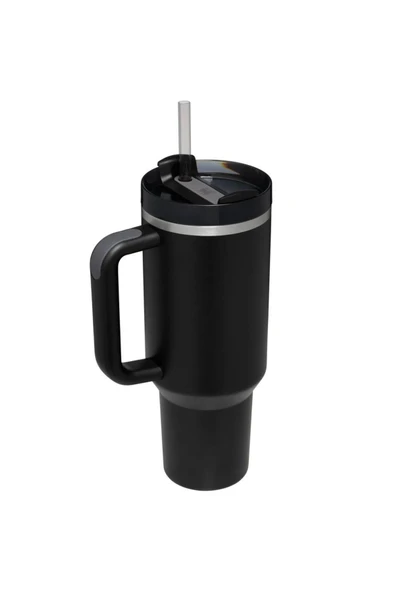 Stanley 10-11673-007 Quencher 1.18 Litre Pipetli Çelik Termos - Siyah - 2