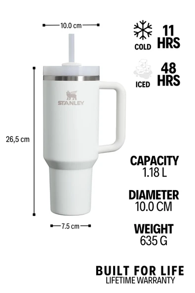 Stanley The Flowstate Quencher H2.0 Vakumlu ve Yalıtımlı, Pipetli ve Kapaklı Termos Bardak 1.18 Lt - 2