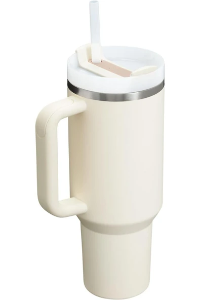 Stanley The Quencher H2.O FlowState Paslanmaz Çelik Vakum Yalıtımlı Bardak 40 oz 1,18 Lt Cream 2.0 - 2