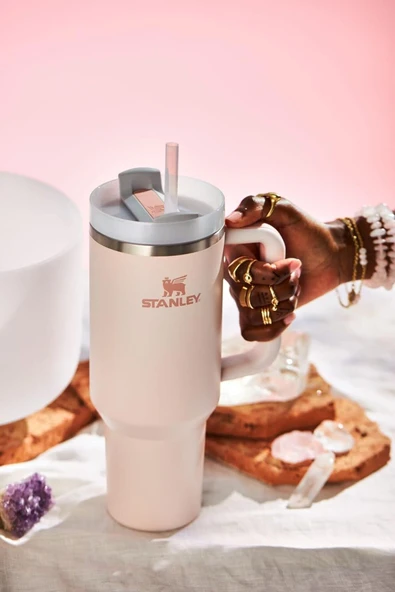 Stanley Quencher H2.0 FlowState Paslanmaz Çelik Vakum Yalıtımlı Bardak 40 oz 1,18 Lt Rose Quartz - 4