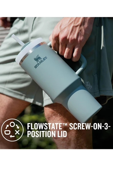 Stanley The Flowstate Quencher H2.0 Vakumlu ve Yalıtımlı, Pipetli ve Kapaklı Termos Bardak 1.18 Lt - 6