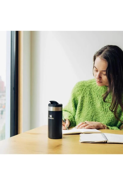 Stanley 10-10788-067 The Aerolight Transit 0,35 Litre Çelik Termos Bardak - Siyah - 6