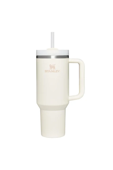 Stanley Adventure Quencher H2.0 FlowState Paslanmaz Çelik Vakum Yalıtımlı Bardak 40 oz 1,18 Lt Krem