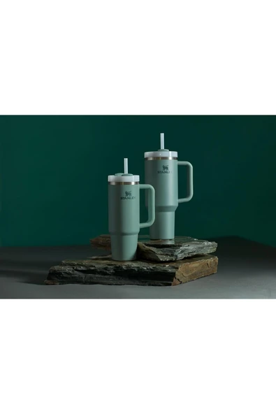 Stanley The Quencher H2.0 FlowState Paslanmaz Çelik Vakum Yalıtımlı Bardak 40 oz 1,18 Lt Shale - 5