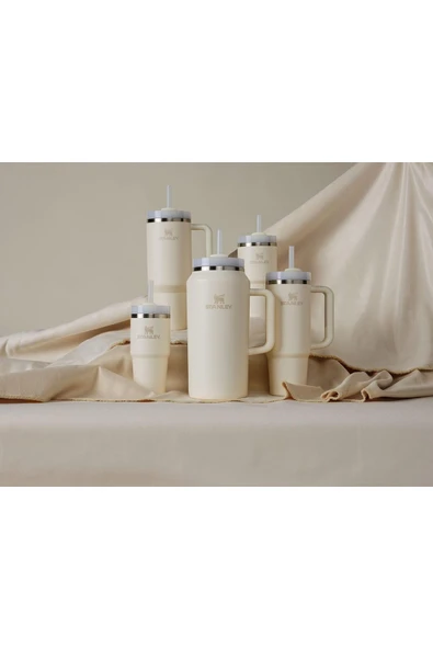 Stanley The Quencher H2.O FlowState Paslanmaz Çelik Vakum Yalıtımlı Bardak 40 oz 1,18 Lt Cream 2.0 - 5