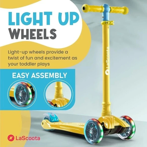 LaScoota Çocuklar için 2'si 1 Arada Ayarlanabilir Scooter - 5
