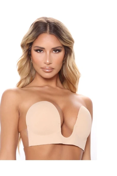 "U" Dekolteli Yapışkanlı Kumaş Sütyen ürün görseli