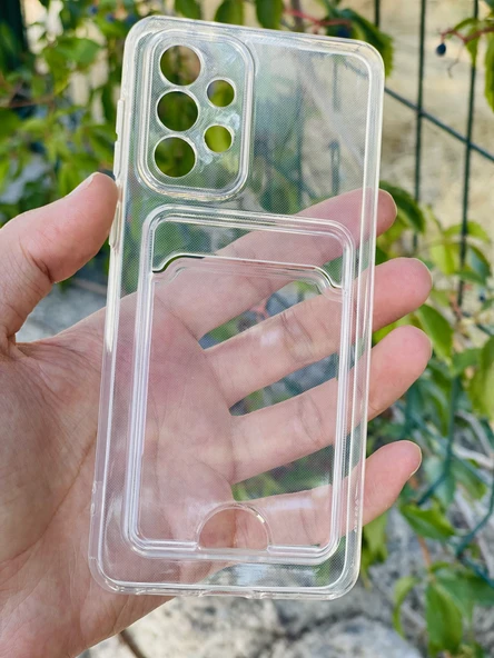 Zipax Samsung Galaxy A73 5G Kılıf Şeffaf Kartlıklı Silikon Azn-SetraKart ürün görseli 1