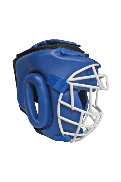 DO-SMAI Yüz Korumalı Demirli Boks Kick Boks Kaskı M Beden KO373 - Resim 2