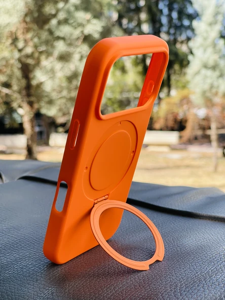 Zipax Apple iPhone 17 Pro Kılıf MgSafe Özellikli Standlı Pastel Renkler Azn-Reggal - Resim 4