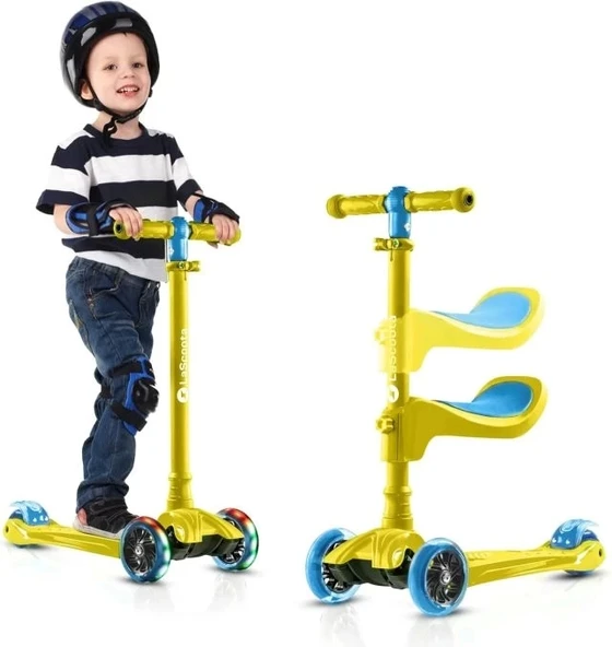 LaScoota Çocuklar için 2'si 1 Arada Ayarlanabilir Scooter - 2