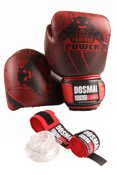 DO-SMAI Panther Boks Seti – Eldiven + Dişlik + Bandaj | Yumruklarının Rengi Var! - 1
