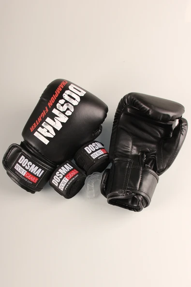 DO-SMAI Boks Kick Boks Muay Thai İnferno Boks Seti Boks Eldiveni Spor T-Shirt Şort Takımı Başlangıç Paketi - Resim 3