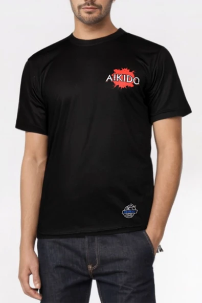 DO-SMAI Dijital Baskılı Aikido Fitness Boks Muay Thai Antrenman Tişörtü Spor T-shirt Ait034 ürün görseli