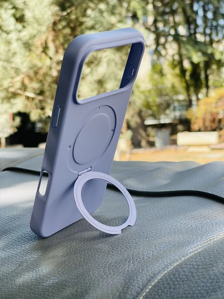 Zipax Apple iPhone 17 Pro Max Kılıf MgSafe Özellikli Standlı Pastel Renkler Azn-Reggal - Resim 4