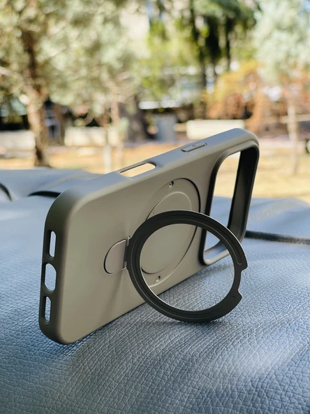 Zipax Apple iPhone 17 Pro Kılıf MgSafe Özellikli Standlı Pastel Renkler Azn-Reggal - Resim 3