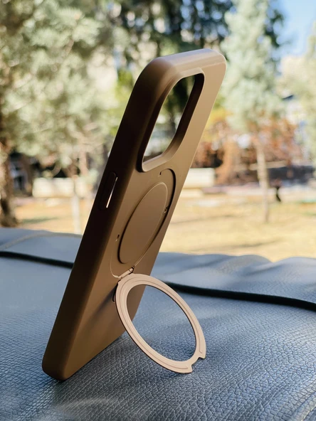 Zipax Apple iPhone 23 Kılıf MgSafe Özellikli Standlı Pastel Renkler Azn-Reggal - Resim 4