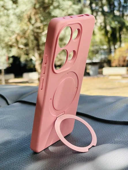 Zipax Xiaomi Redmi Note 13 Pro 4G Kılıf MgSafe Özellikli Standlı Pastel Renkler Azn-Reggal - Resim 4